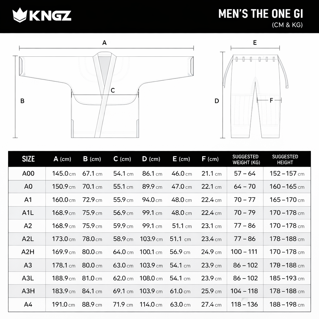men size chart